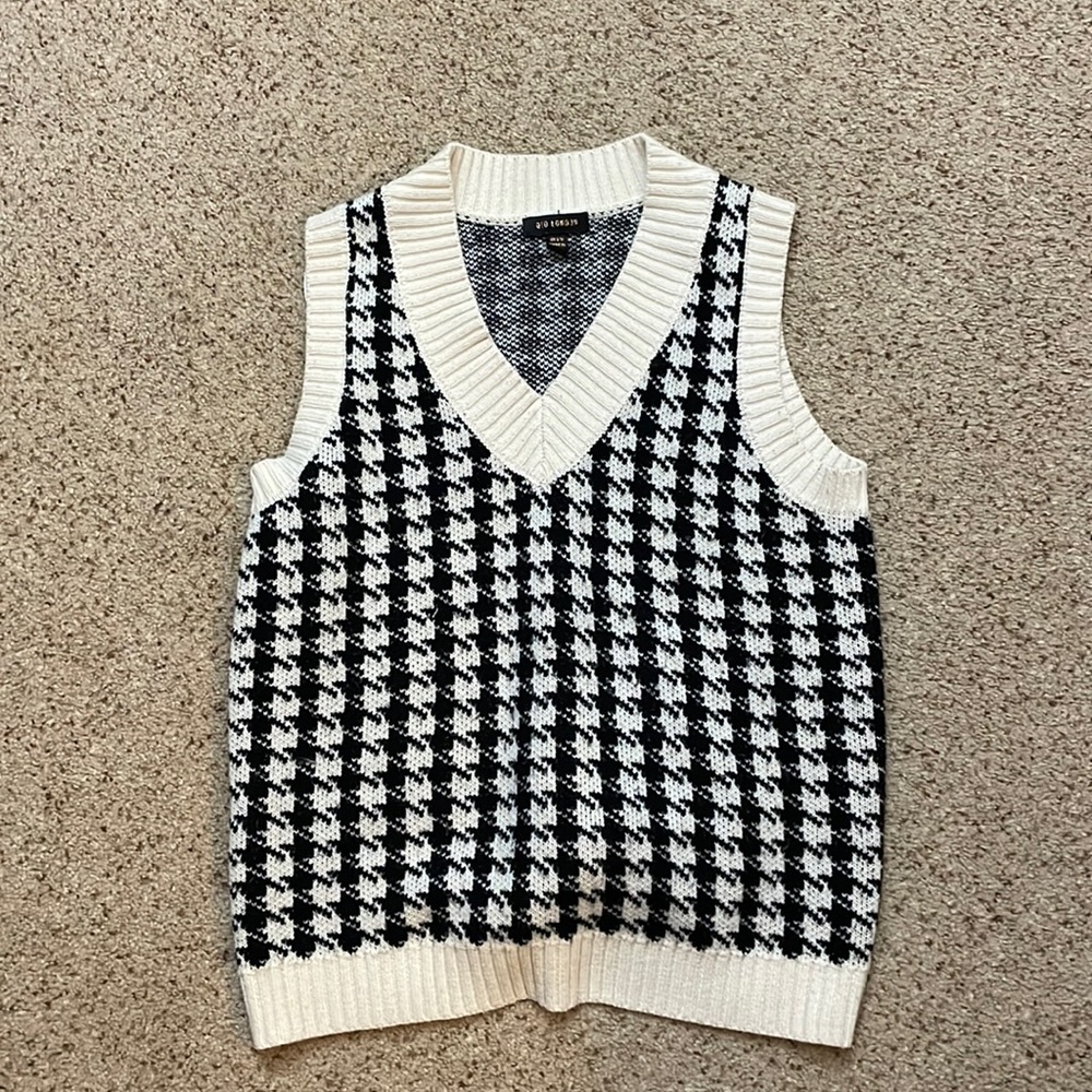 Houndstooth pattern sweater vest purchased from ASOS